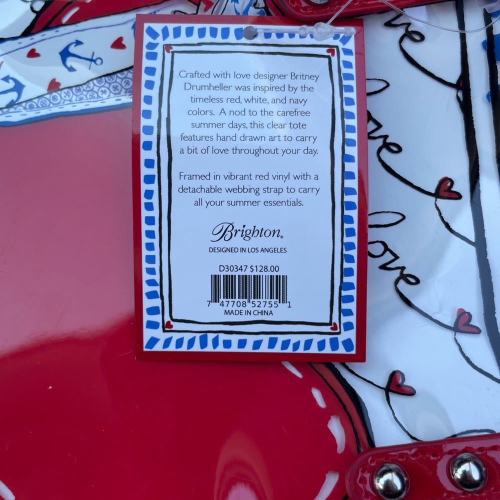 Brighton Clear Tote with Red Heart Accent - Picture 10 of 10